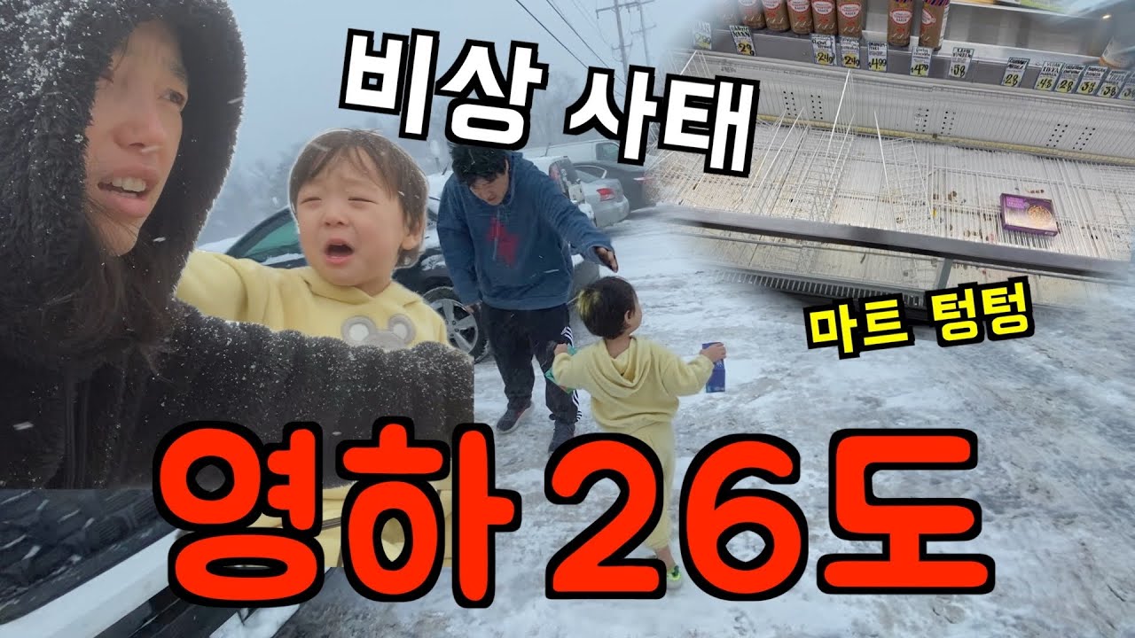 미국 일상 🇺🇸 (미국 비상사태) 최악의 한파 시작 🥶 영하 26도 고립 미국 브이로그 (한파 대비법)