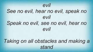 Anvil - No Evil Lyrics