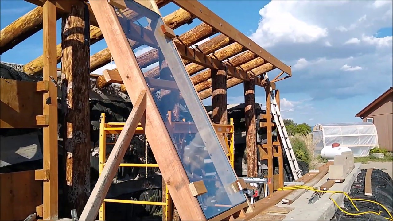 THERMAL Mass Greenhouse Pt 19 FRONT FACE *Calculations and building