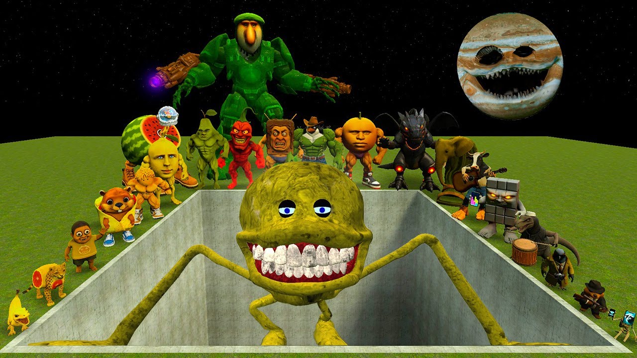 ALL NEW ITALIAN AI BRAINROT MEMES VS THE GIANT PIT WITH SMILEY TAPES! - Garry's Mod