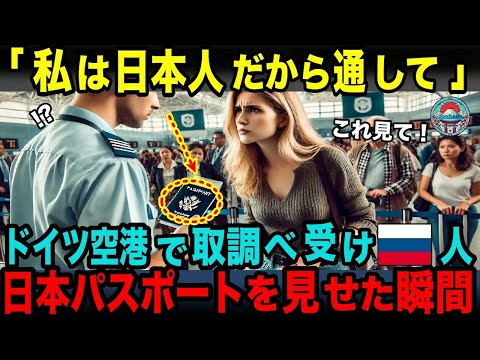 【海外の反応】「私は日本人だから通してよ！」ドイツ空港で取り調べを受けたロシア人女性が最強の日本パスポートを提示した瞬間【総集編】