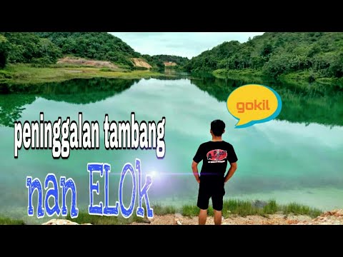 Viral bekas  tambang yang indah danau biru kalimantan  