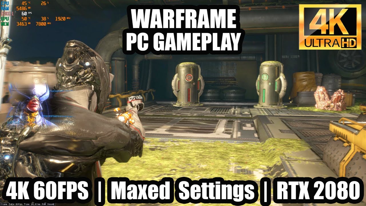 Warframe PC Gameplay | 4K 60FPS | Maxed Settings | MSI RTX 2080 + I5 9400F