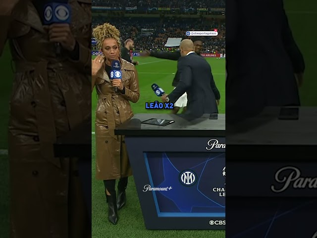 Only Thierry Henry can stop a UCL semifinal pre-game warmup 😂 class=