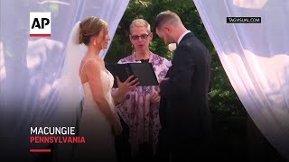 Groom Wins Bet, Wears Eagles Jersey At Wedding
