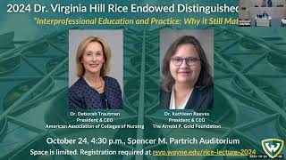 2024 Dr. Virginia Hill Rice Endowed Distinguished Lectureship