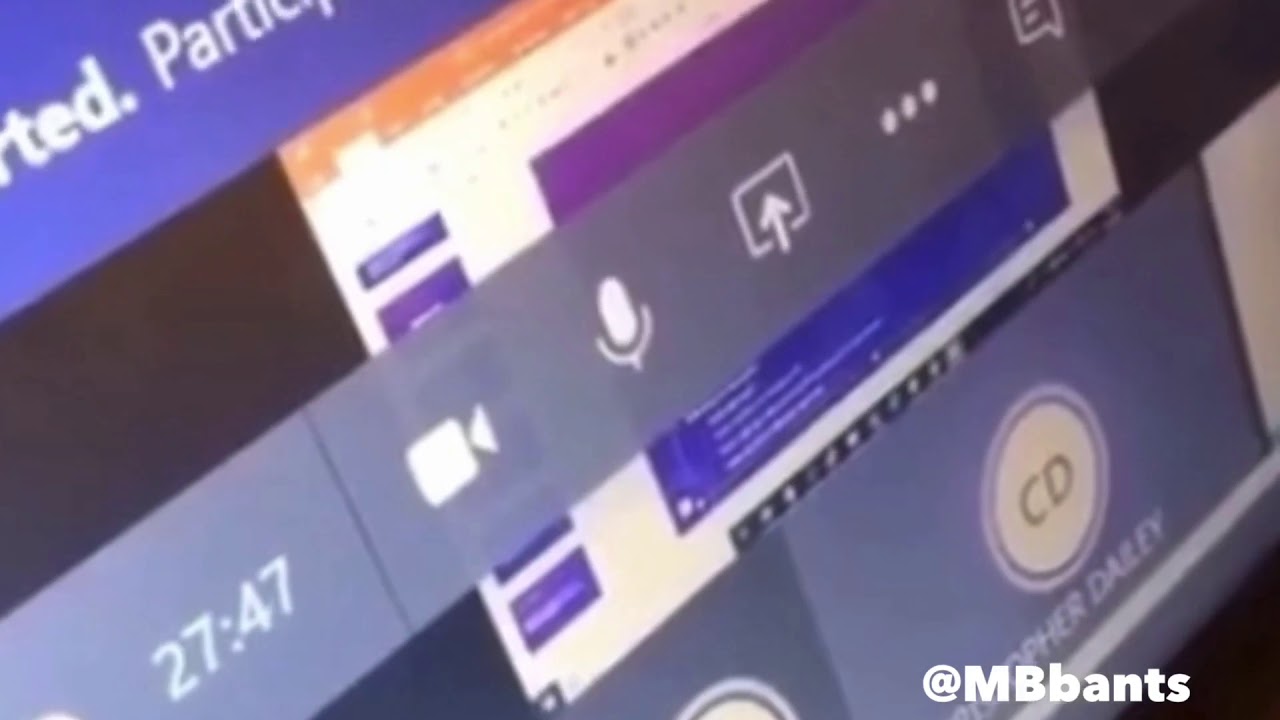 ‪Mr Brown’s first time teaching the classroom online due to the coronavirus lockdown. ‬