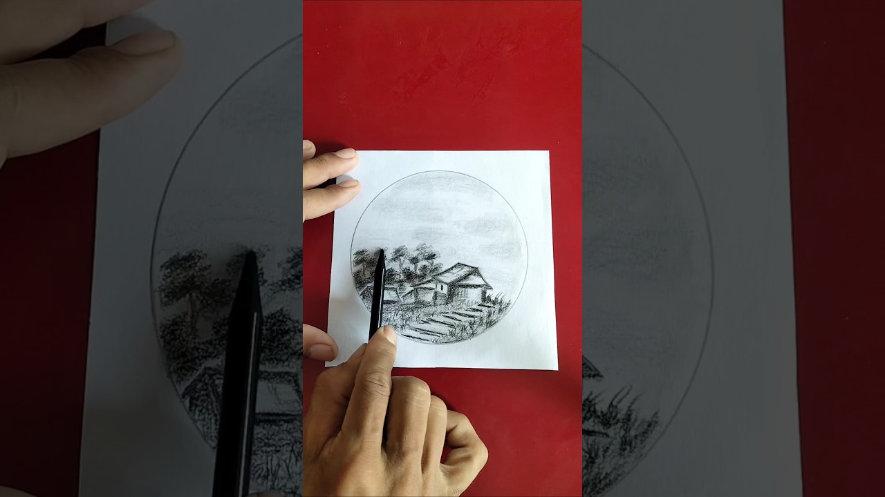 nature art drawing/ how to draw nature 