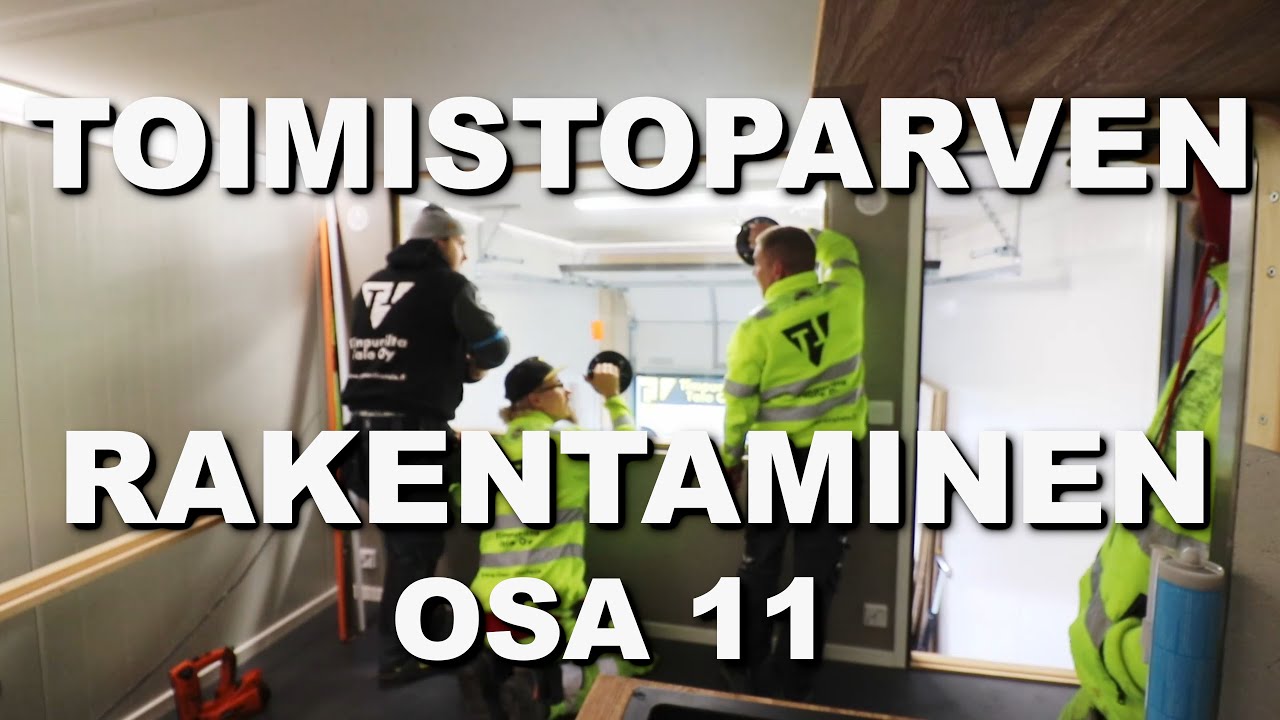 Toimistoparven rakentaminen osa 11 (Ikkunan asennus ja viimeistelytyöt)
