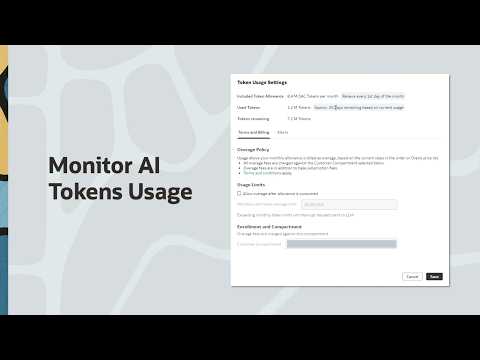 Monitor AI Tokens Usage in Oracle Analytics