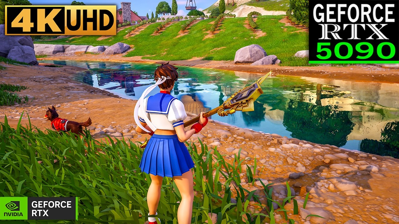 Fortnite Sakura Skin Gameplay | RTX 5090 ( 4K Max Settings + RTX ON )