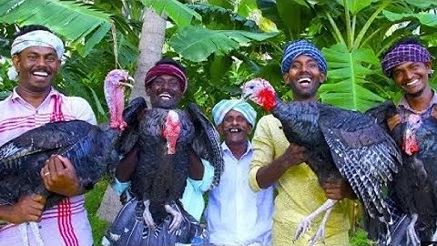 TURKEY FRY | INDIAN Style Turkey Recipe Cooking in Village | Traditional Vaan Kozhi Varuval Recipe
