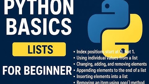 Python Lists Explained — Indexing, Adding, Removing & Managing Items (Beginner Friendly!)
