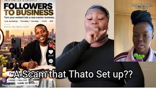 Content Creator feels Scammed by Thato Rampedi's Course| what is the 15k for? 