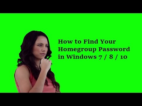 Hoe vindt u uw Homegroup wachtwoord in Windows 7 Windows 8 windows 10