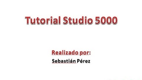 Tutorial Studio 5000 FBD