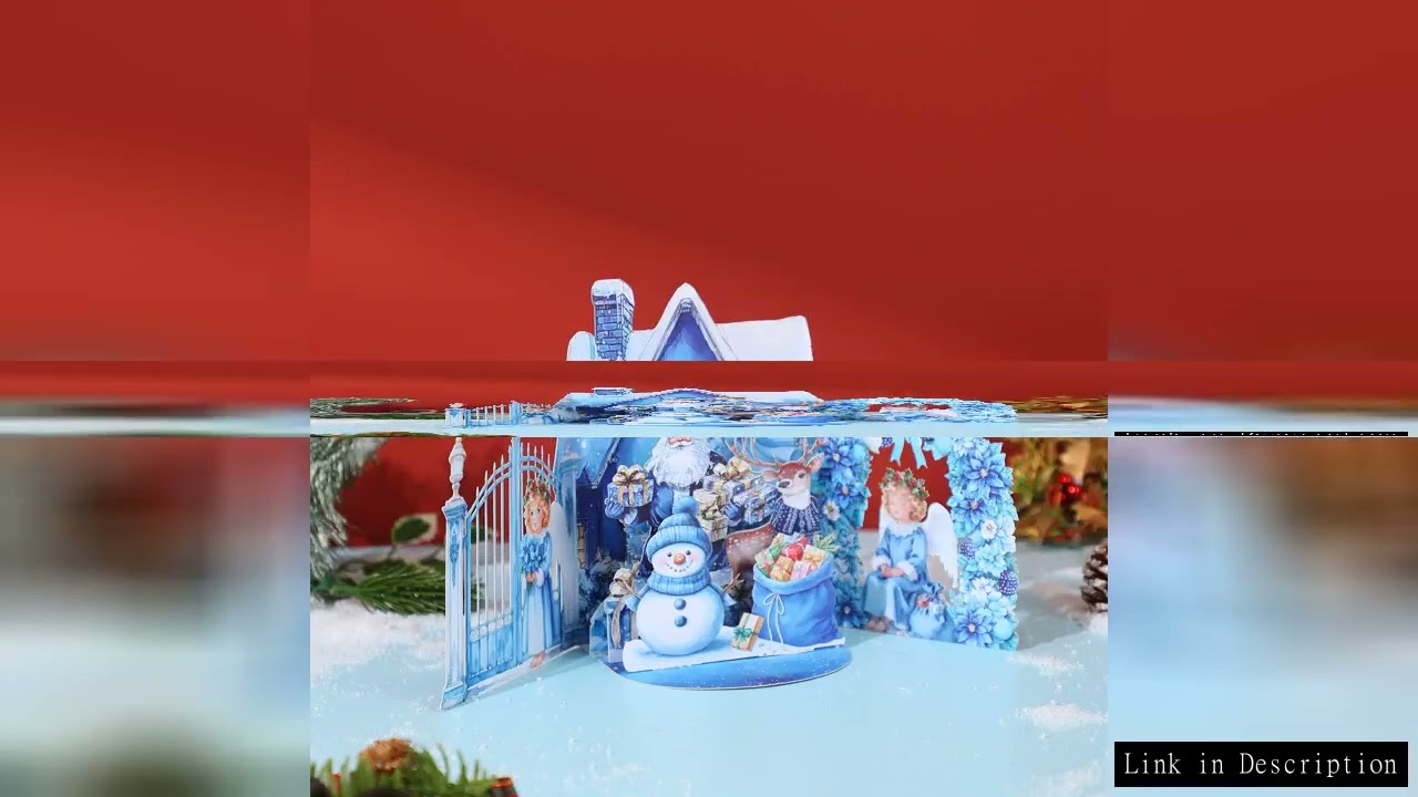 Christmas Snow House 3D Greeting Cards, Festive Decoration Gift, Party Supplies Favors, Home Window