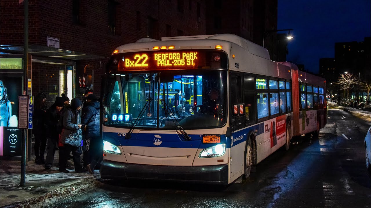 Bx22 Bus Announcements To Fordham Center Valentine Avenue.