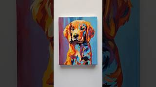 Wait for it 🤯🐶 #popart #acryliconcanvas #canvaspainting #shorts #art