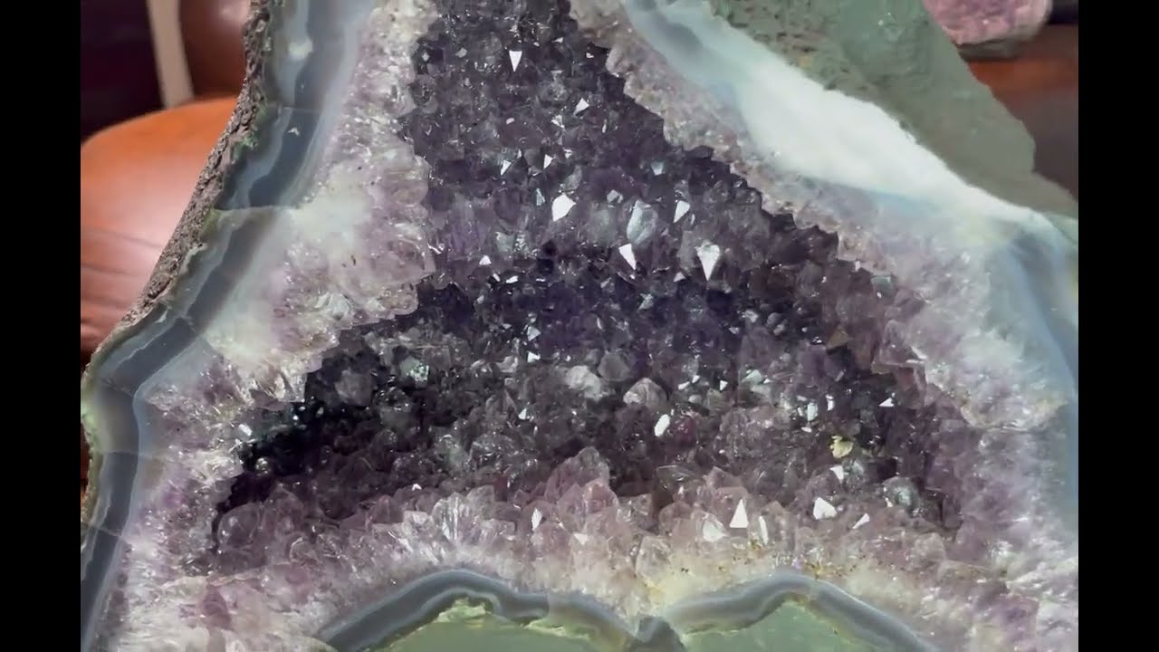 amethyst Cathedral, Cut Base Druze Geode