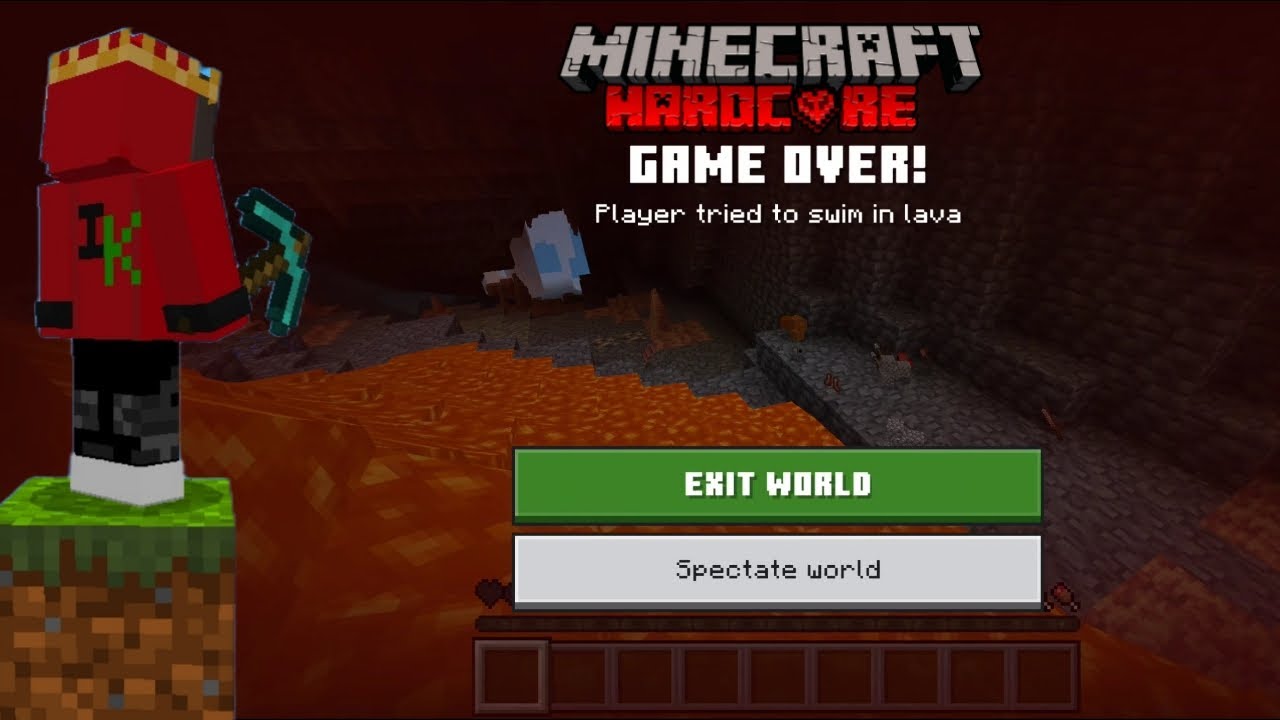 Minecraft hardcore world delete 🤯🤯,