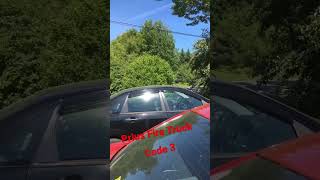 Toyota Prius fire truck responding to a fire. “Epic speed” “100% Real”￼