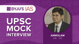 Anmolam | AIR 103 | UPSC Topper 2020 | UPSC Mock Interviews