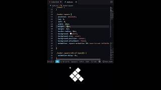 Square Loader Animation Only CSS short video 🔥#html #css #coding #cssanimation