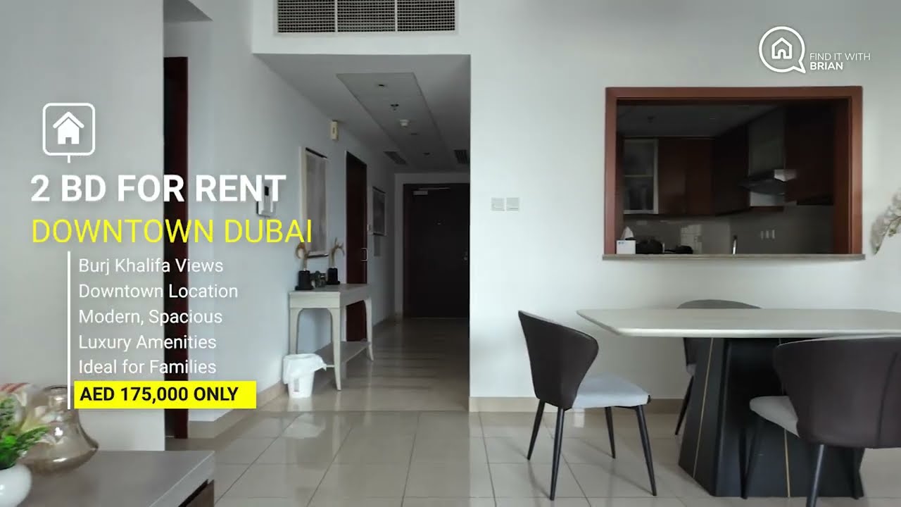 Dubai Skyline Views | 2BR Standpoint Apartment in Downtown for Rent!