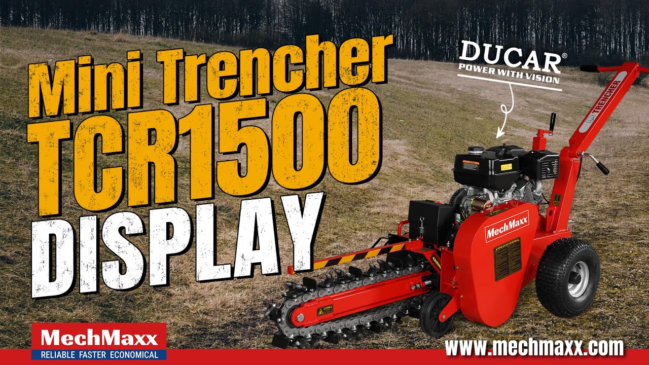 Product Display of MechMaxx 15HP 420cc E-Start Powered 24" Ditching Trencher  TCR1500