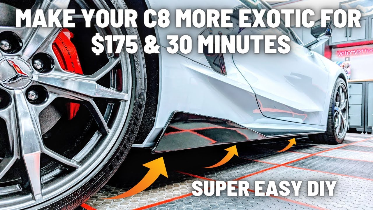 Установка боковых юбк 5VM своими руками для вашего C8 CORVETTE | Простой и удобный способ сделать...