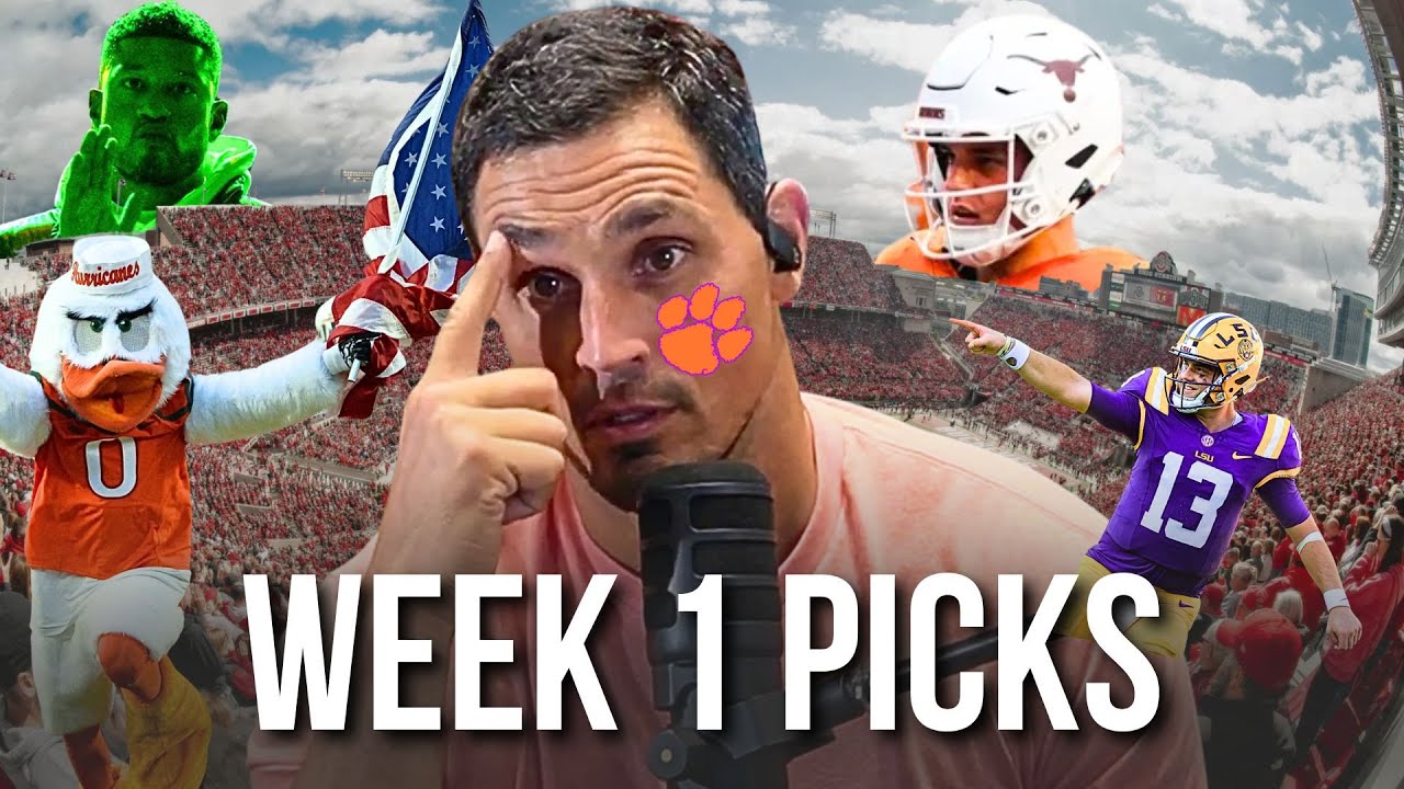 College Football Week 1 PICKS: David Pollack Picks Texas-Ohio State, LSU-Clemson & Notre Dame-Miami