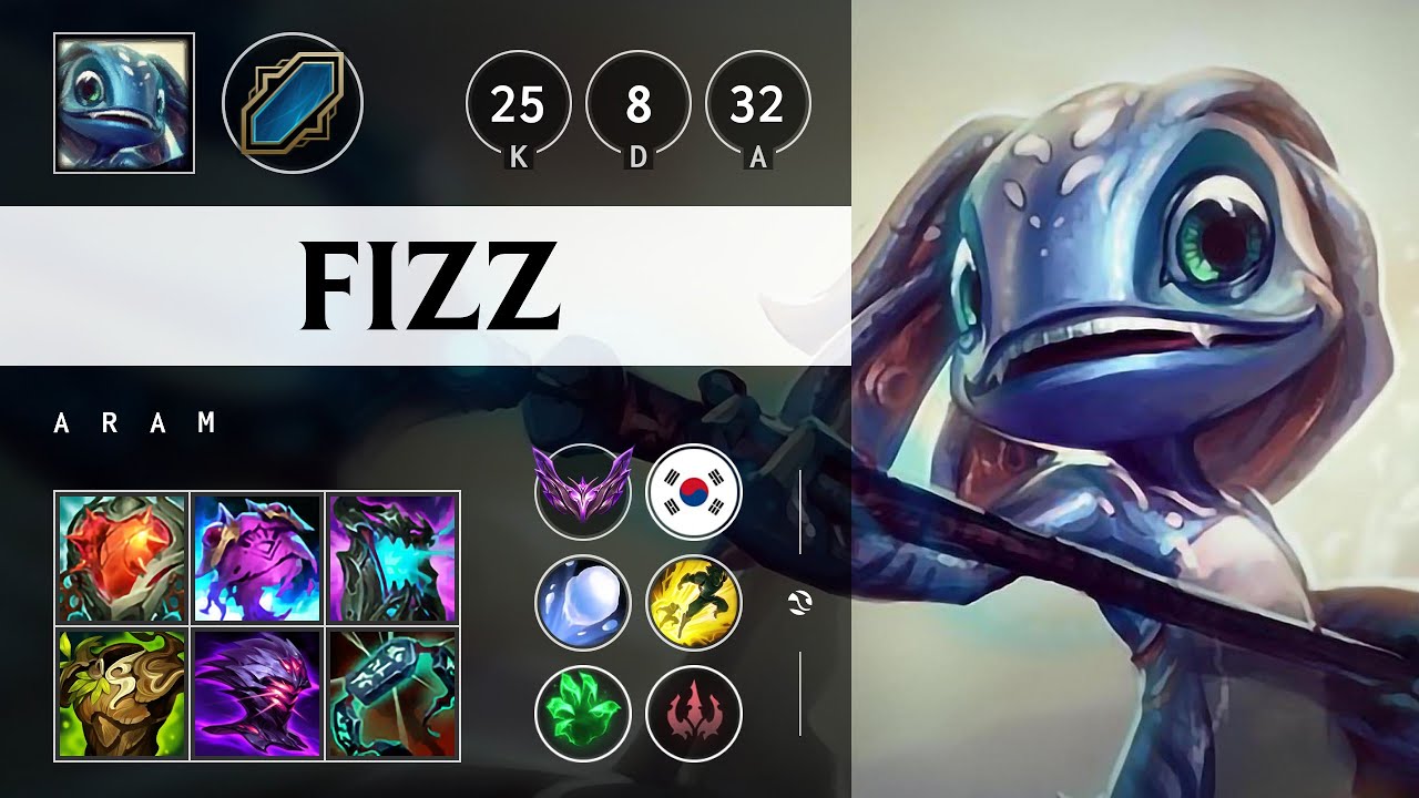 Fizz ARAM: Triple Kill, Dominating - KR Master Patch 14.18