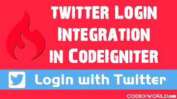 Login with Twitter in CodeIgniter