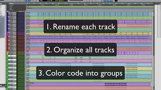 Organizing A Session in Pro Tools - GreaterMix.com