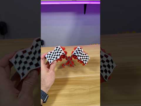 20 minutes of support removal BUT totally worth it this Formula 1 checkered Flag 3D Print