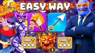 Easy Way Three Stars TH 18 Stick Horse + Giant Arrow | Cara Mudah Tiga Bintang COC