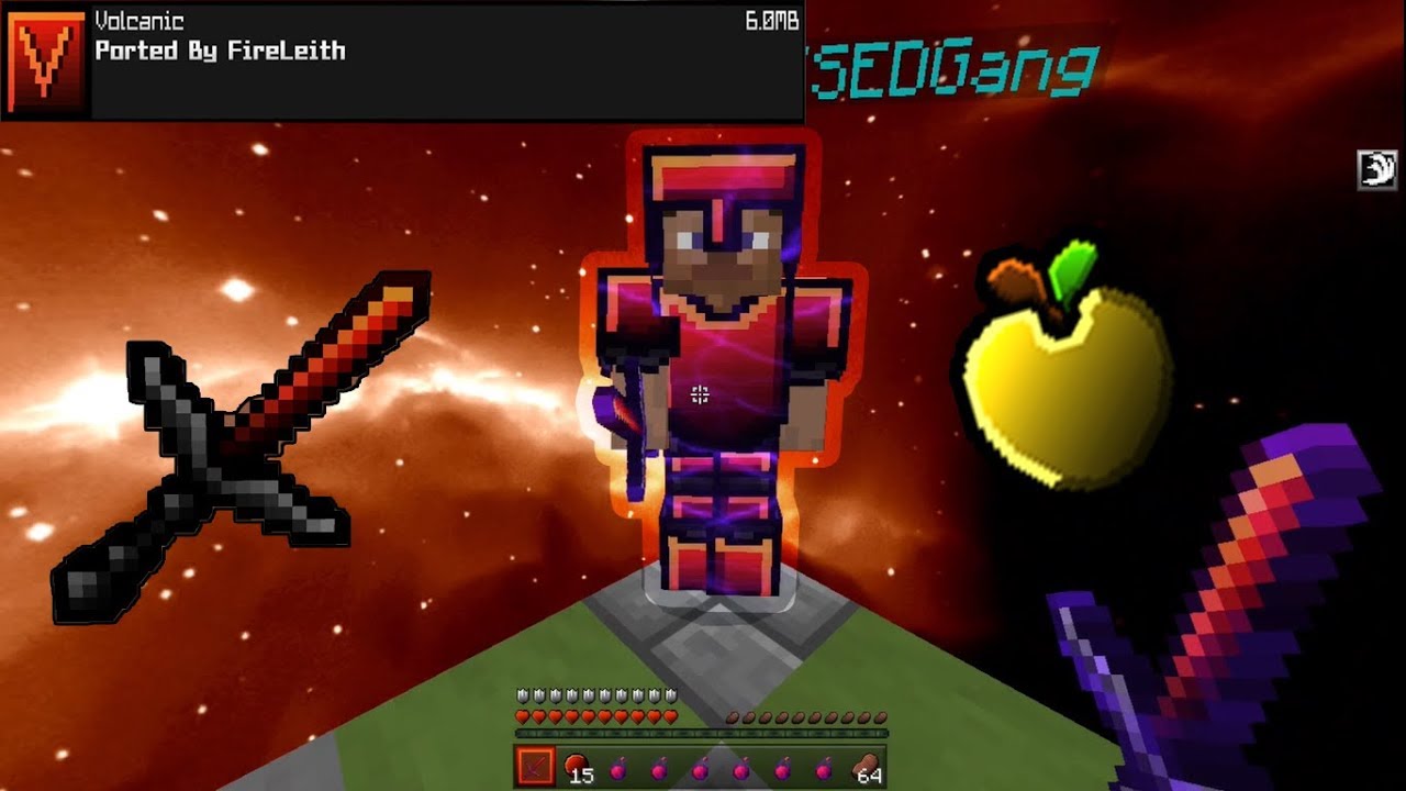 Volcanic [V2] PvP Texture Pack MCPE 1.6 [FPS Friendly] + Versai Montage