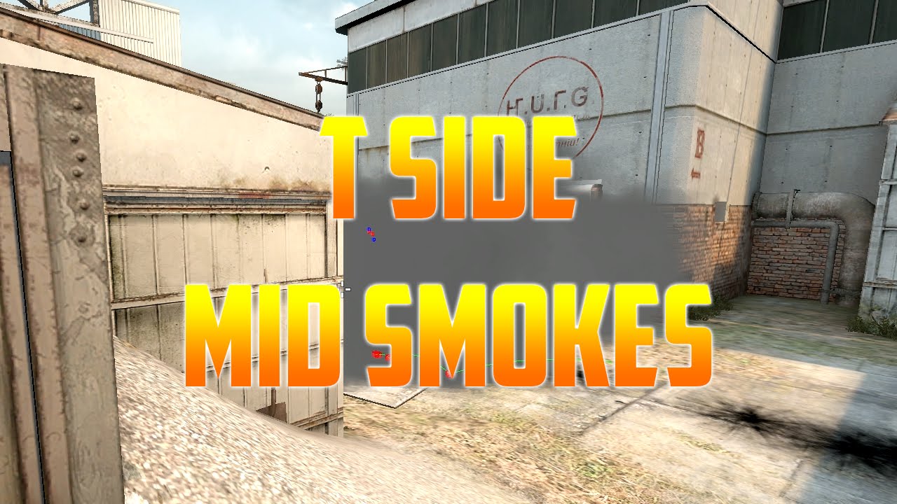 CS:GO - Cache Mid Smokes Tutorial (T side)(Take control of mid) - YouTube