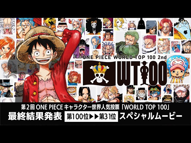 第100位～第31位】第2回 ONE PIECE キャラクター世界人気投票「WORLD