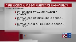 MNPD: 3 additional students arrested in unrelated school threat cases