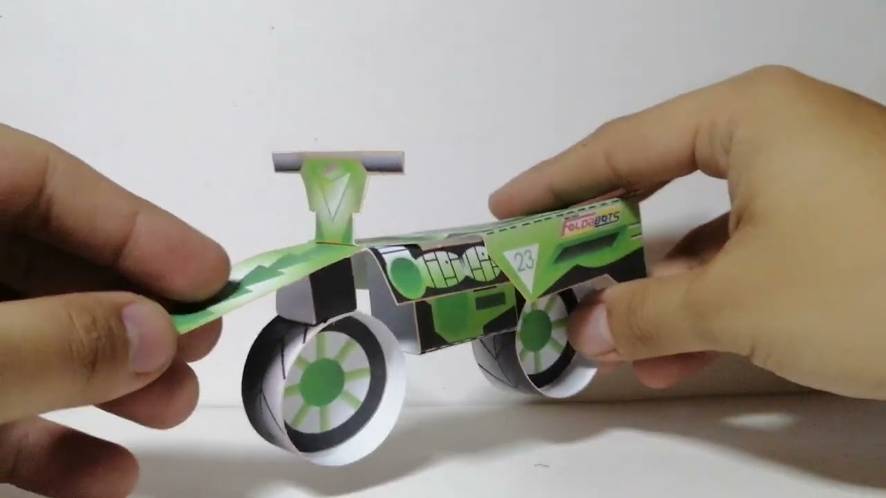 Foldabots Papercraft Review Danda. (Papertoy Car Robot Origami Transform Papercraft)