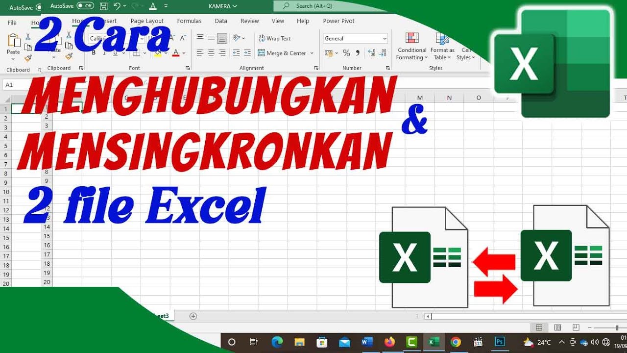 2 CARA MENGHUBUNGKAN DAN MENSINGKRONKAN 2 FILE EXCEL