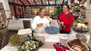 Temp-tations Nostalgic 3-qt Serving Bowl w/ Serving Utensils on QVC