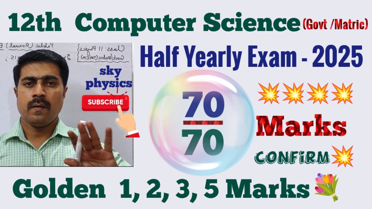 12-й курс по информатике |Очень|важно|Золотые баллы 1,2,3,5 |70/70 |Полугодовой экзамен 2025 г. |...