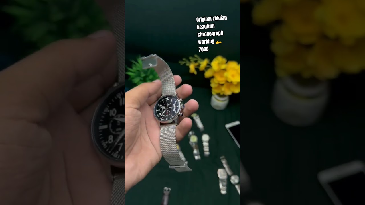 zahidian original watch qutraz moment chorograph working beautiful 🫴7000 