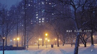 Chelsea, New Yorktaki Kar Fırtınası. Gece Hayatı Turu. Asmr 4K