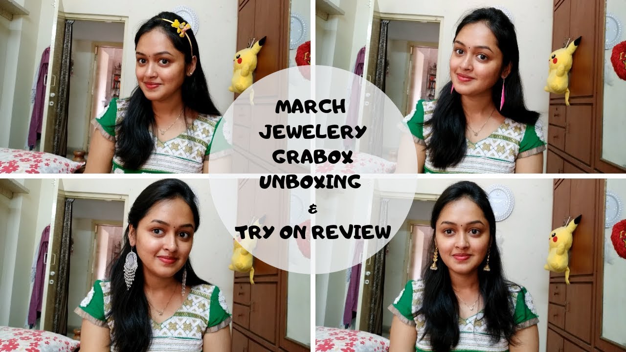 Grabox March 2019 | Most Affordable Subscription - Jewel Box | Unboxing & Try on Review |