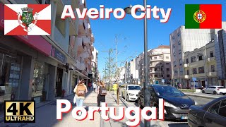 Caminhando em Aveiro City Center, Portugal 🇵🇹 part ll. 4K virtual walking tour. Veneza Portuguesa.