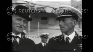1938 NAVY ABROAD ON BUSINESS AND PLEASURE Commander-in-Chief reviews naval march past from China